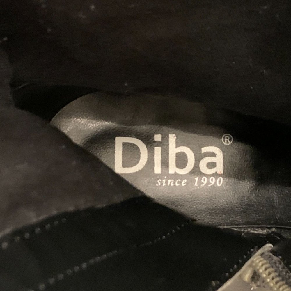 Diba Black Leather Moto Full Zip Knee High Boots Size 7 - Picture 11 of 14